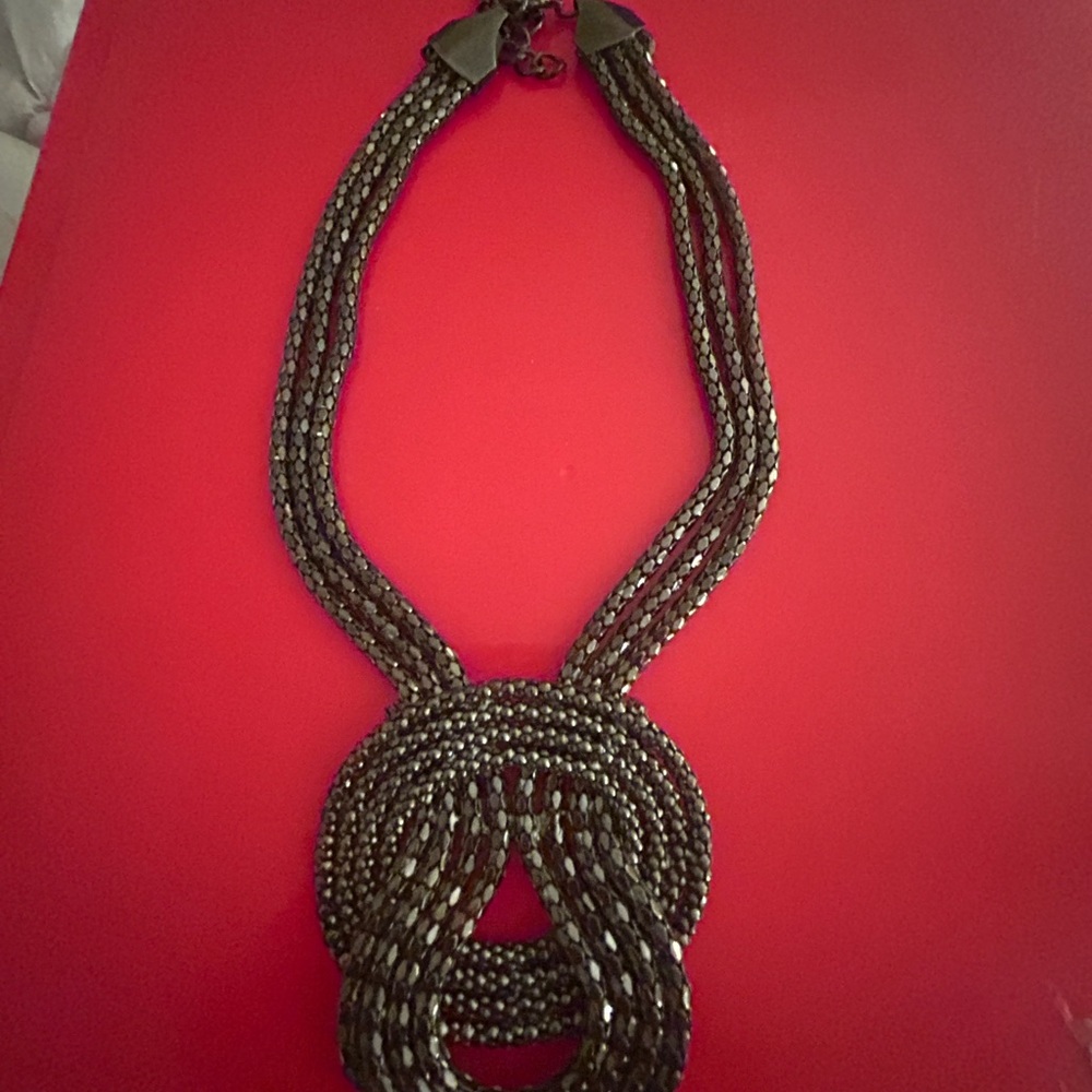Gun metal grey & black Multi-Strand Necklace